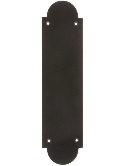 Arch Design Push Plate In Oil Rubbed Bronze.